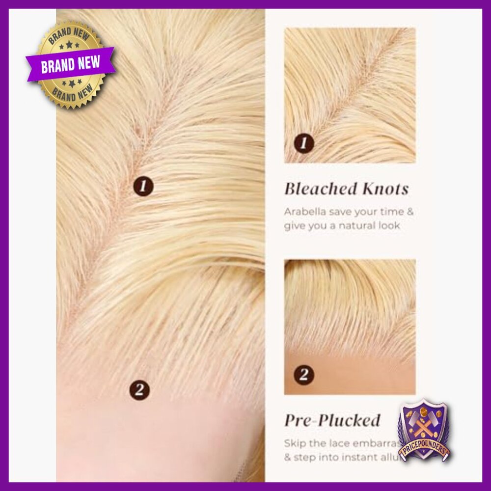 30-Inch Human Hair Lace Front Wig 210% Density Body Wave Pre-Plucked - Picture 5 of 6